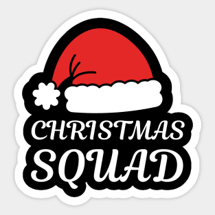 Christmas Squad Santa Hat Matching Holiday Crew Sticker